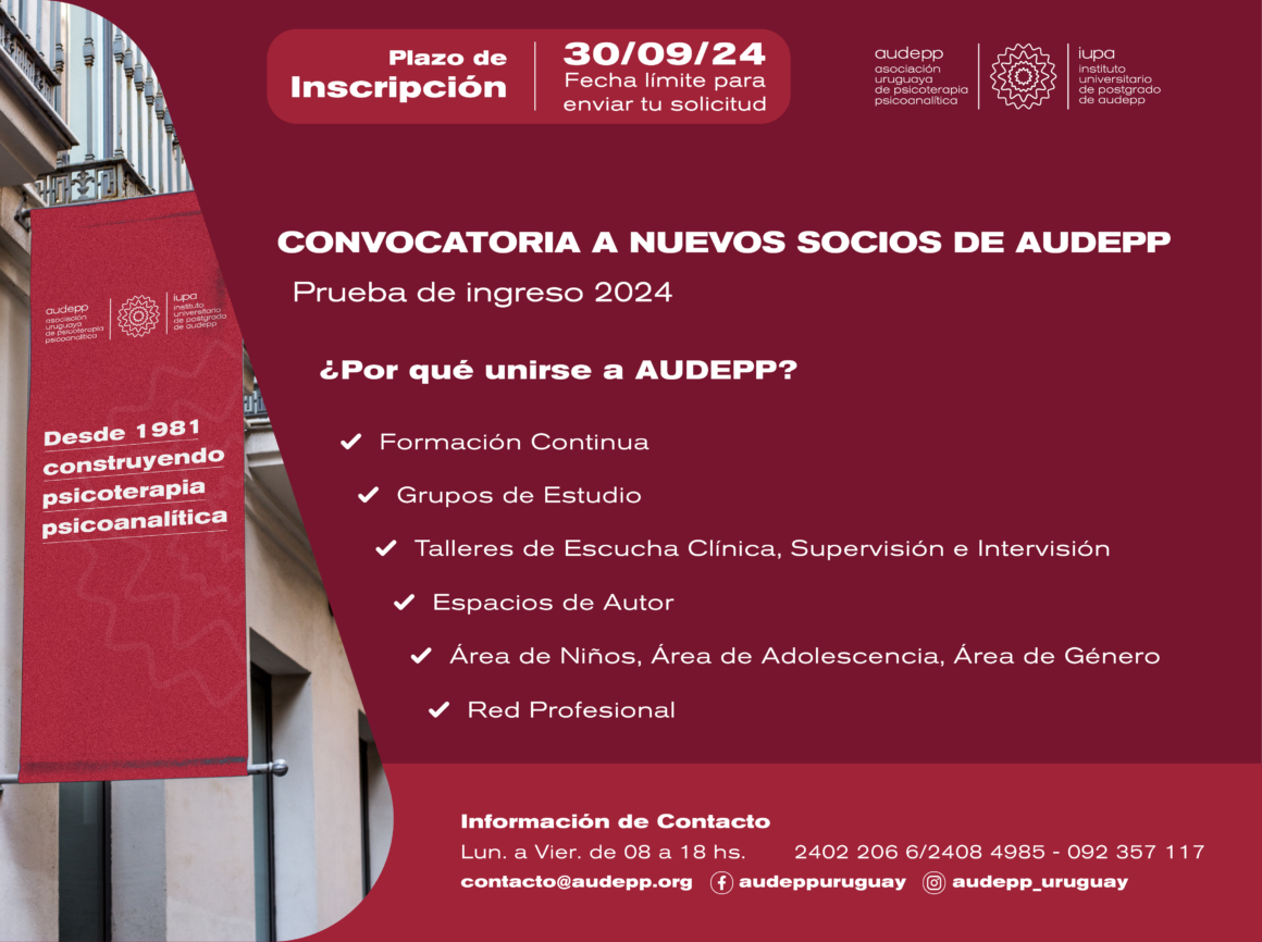 CONVOCATORIA A NUEVOS SOCIOS PARA AUDEPP