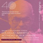 Coloquio abierto: «Actividad subjetivante».…