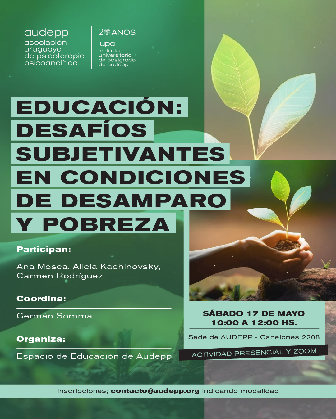 INVITAMOS: SÁBADO 17/MAYO/2025 – EDUCACIÓN: DESAFÍOS SUBJETIVANTES EN…