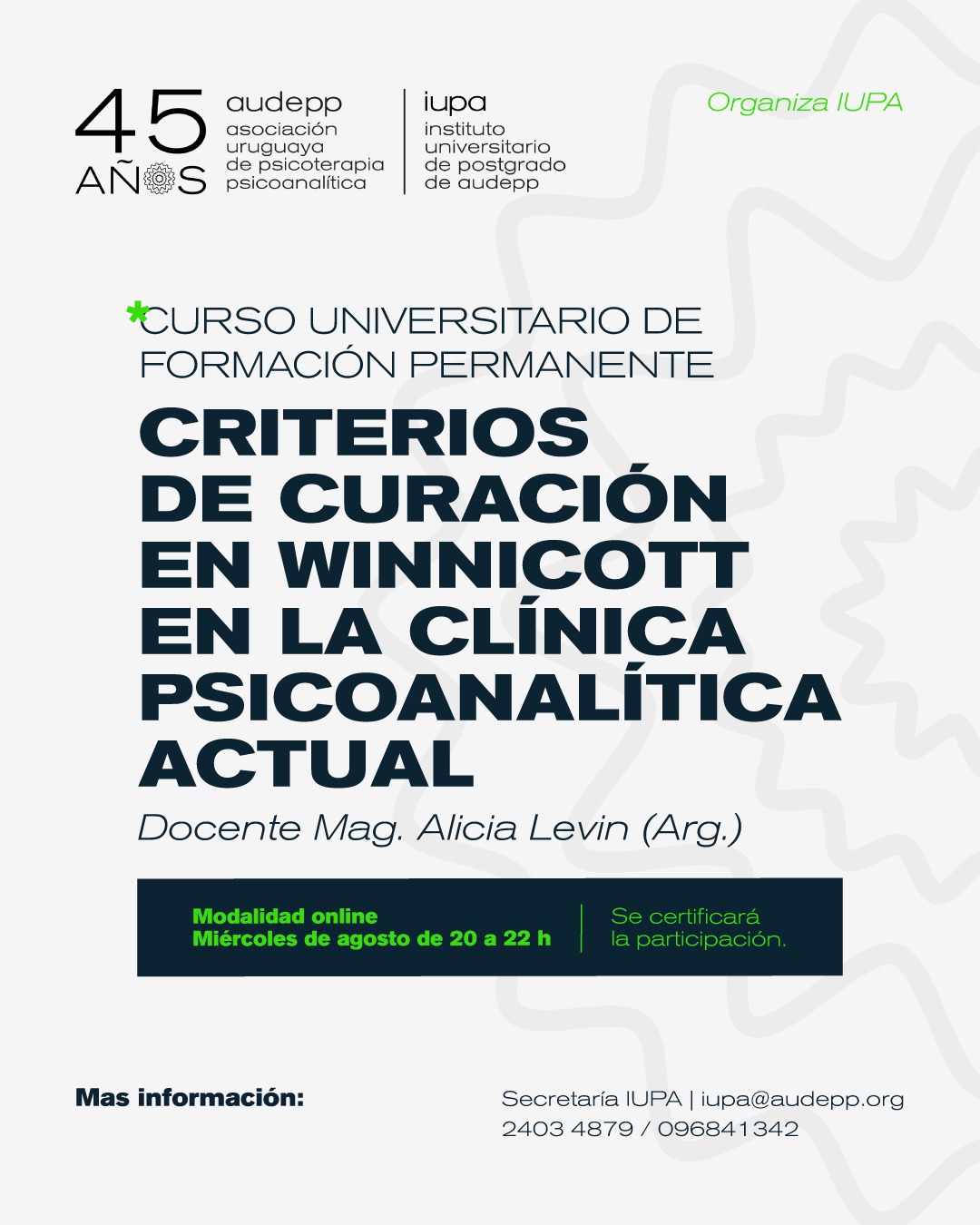 CURSO UNIVERSITARIO DE FORMACIÓN PERMANENTE CRITERIOS DE CURACIÓN…