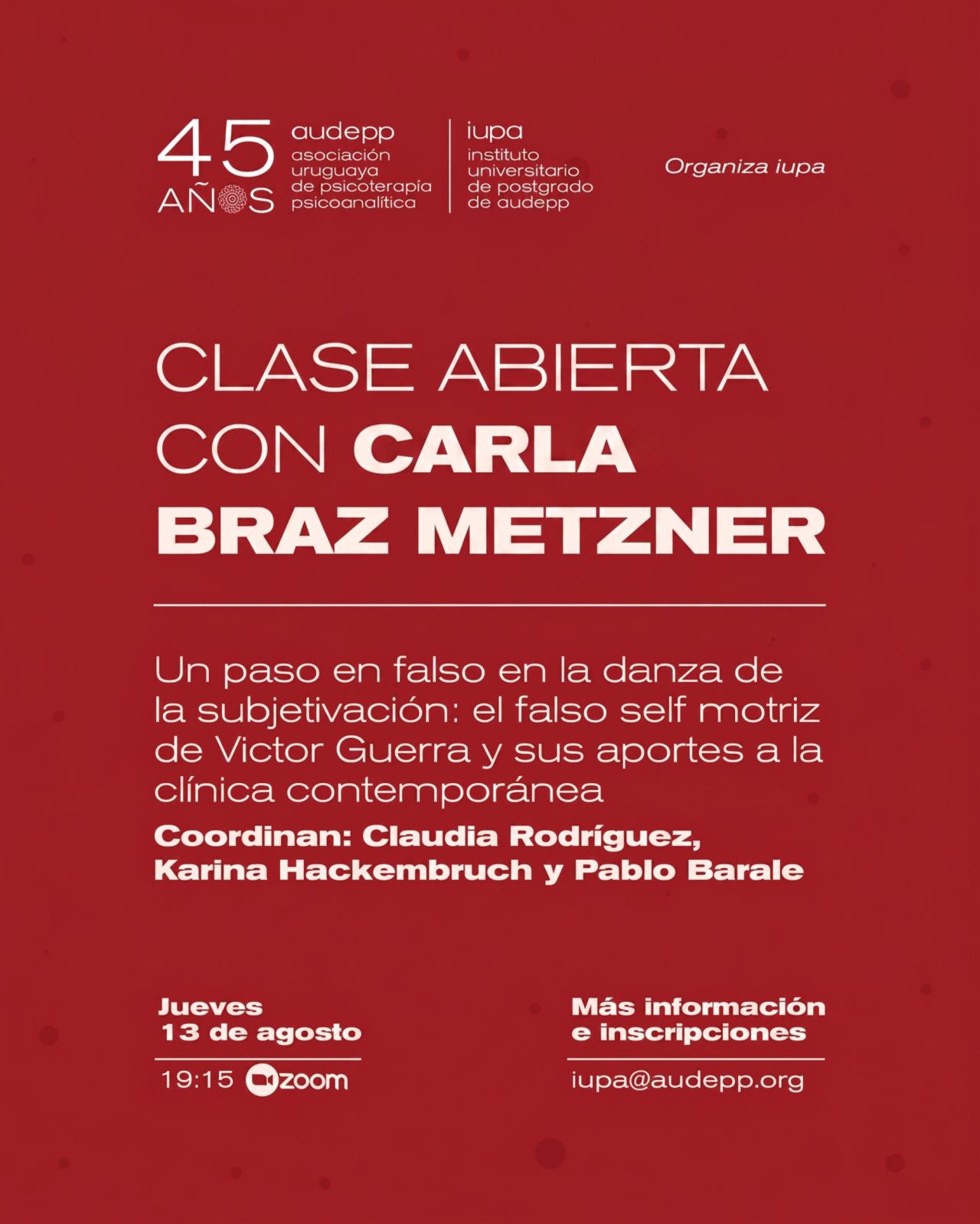 Clase Abierta con Carla Braz Metzner