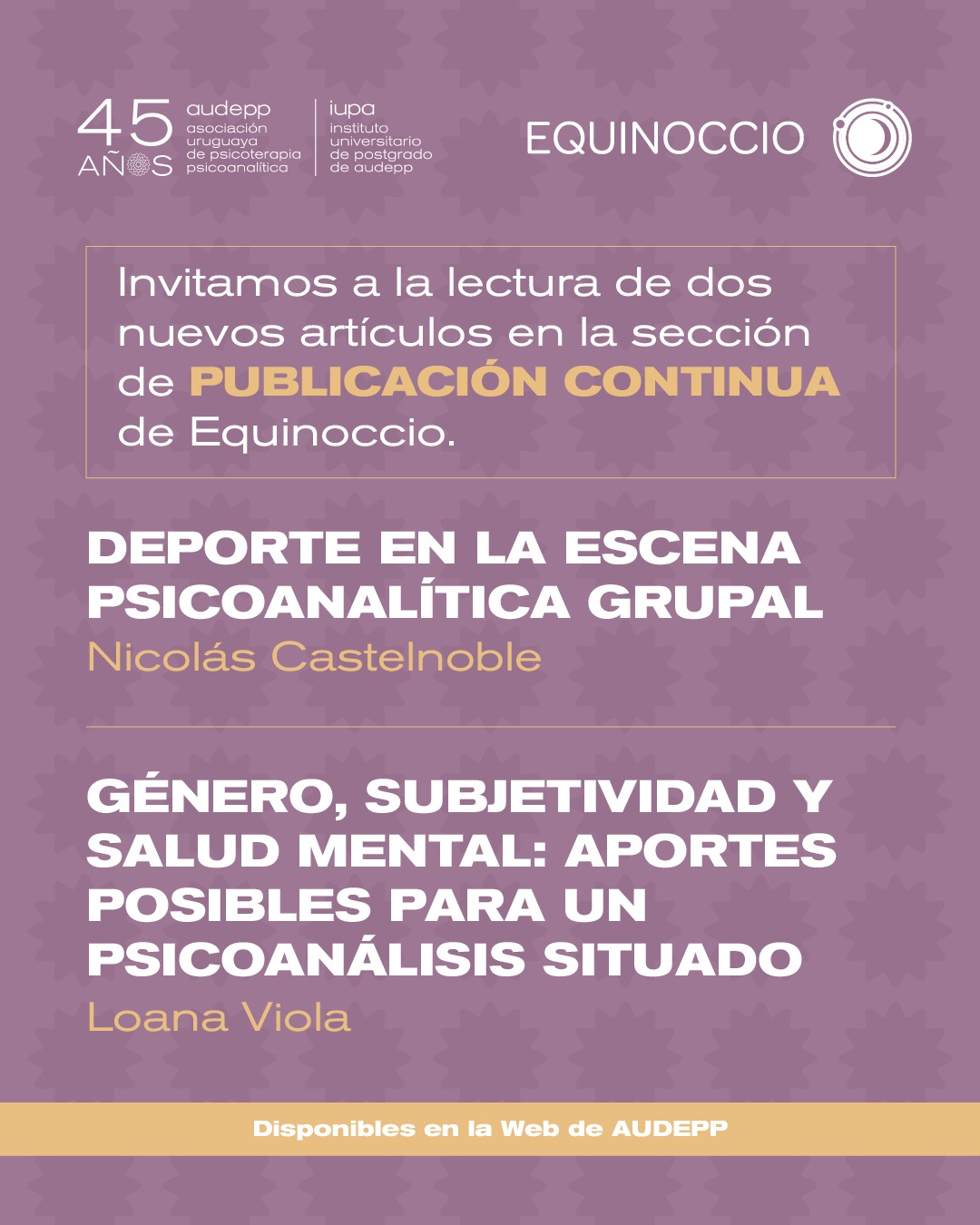 Publicación Continua – Equinoccio